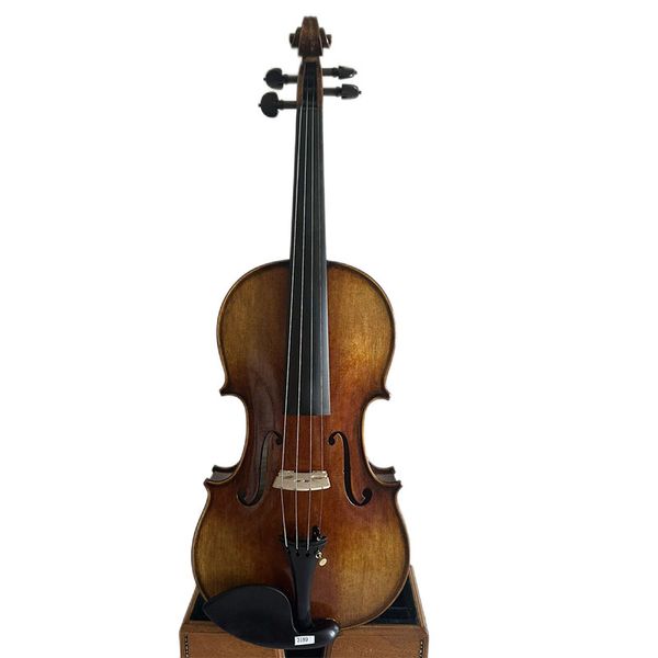 

4/4 violin stradi model 1716 flamed maple back spruce hand carved k3189