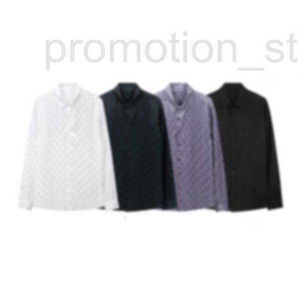 

men's casual shirts designer 23ss men women designers tee t shirt jacquard letters double letter long sleeve man streetwear 4 colourm-3, White;black