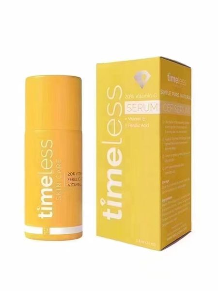 

timeless face vitamin c serum primer 20% vc plus ve ferulic acid facial skin care quick absorbed lotion moisturizing essence 30ml