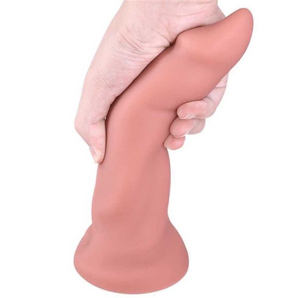 

28cm oversize realistic dildo butt plug huge simulation penis with suction cup thick phallus dick sextoy for couple masturbation 50% online
