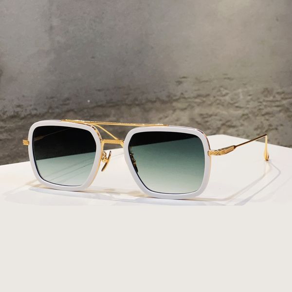 

white gold square sunglasses green gradient lens men summer sunnies gafas de sol sonnenbrille uv400 eye wear with box, White;black