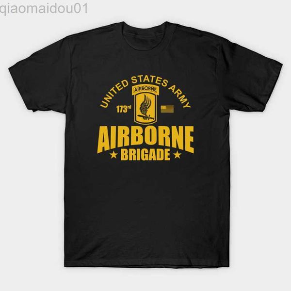 

men's t-shirts army 173rd airborne brigade t-shirt new 100% cotton o-neck summer short sleeve casual mens t-shirt size s-3xl l230707, White;black