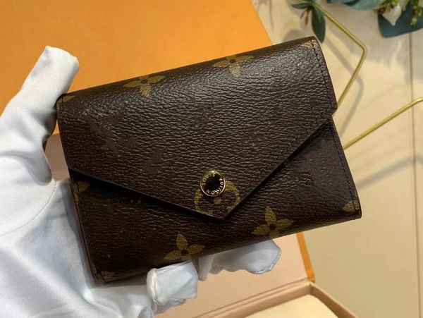 

m41938 new luxury women's short wallet flip buckle, Red;black