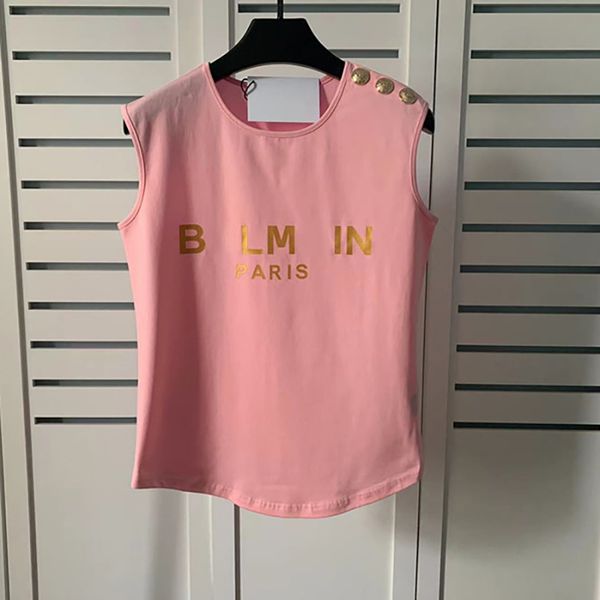 

t-shirt fashion blouse for women designer sleeveless round neck b letter tee summer shirts clothes vacation daily casual cookouts indoor, White