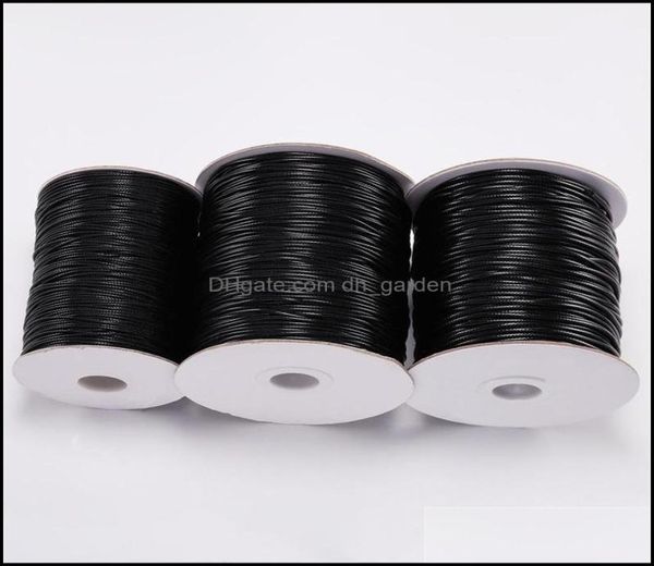 

10mlot dia 05mm2mm black waxed cotton cord thread string strap necklace rope for jewelry making supplies whole 1531 drop de5792121, White;red