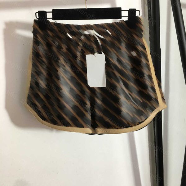 

23ss womens shorts womens designer clothing logo printing 100% imported sheep leather pants elastic-waist lederhosen women clothes a1, White;black