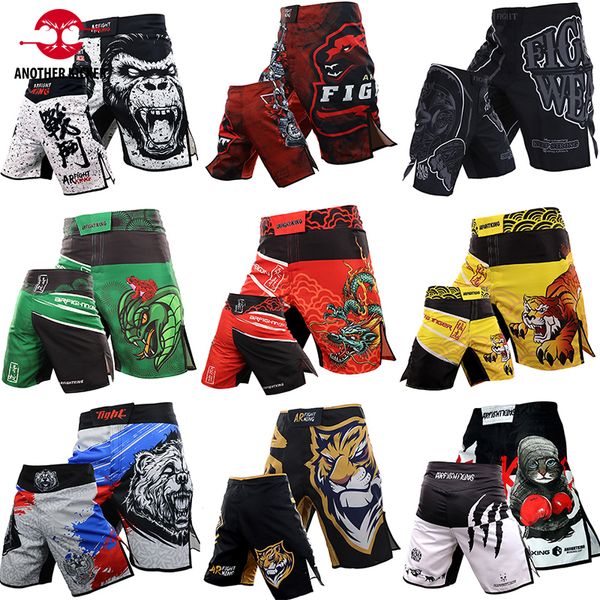 

men's shorts tiger mma pants combat boxing shorts for men fitness gym sports jiu-jitsu kickboxing muay thai shorts crossfit bjj fight w, White;black