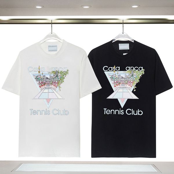 

casablanca mens tshirts designer graphic tee fashion tshirt with letters casual summer short sleeve man tees casa luxury asian size m-3xl, White;black