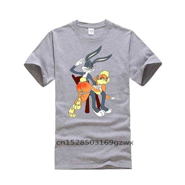 

summer mens t shirt bugs lola bunny spank punishment 100% cotton t tshirt men 210322 u6nu, White;black