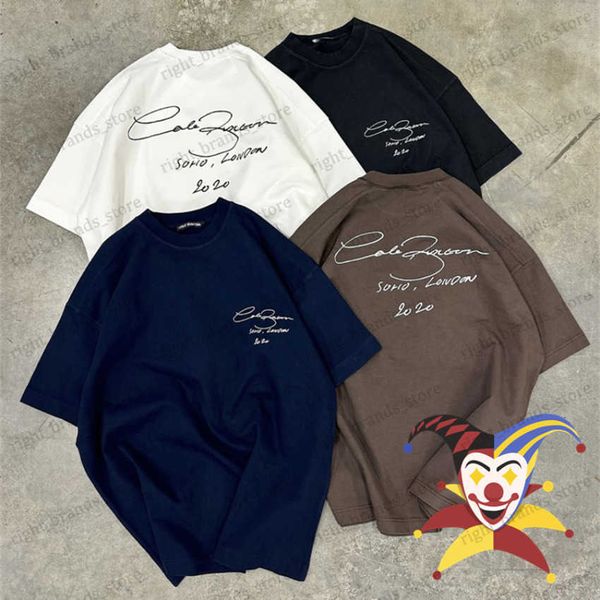 

men's t-shirts cole buxton t-shirt men women brown royal blue scrawled slogan printing cb casual short sleeve tees t230707, White;black