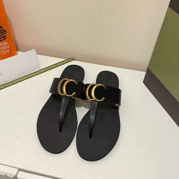 

summer sandal designer woman slippers beach slipper gear bottoms flip flops women luxury metallic slide sandals fashion causal flip flop siz, Black