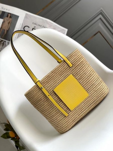 

highqualitydesigner the tote bags straw shoulder bags lady large capacity busket handbag casual summer weaving beach bags handbag women