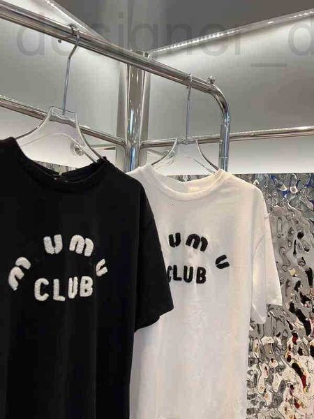 

women's t-shirt designer spring new towel yarn embroidery letters simple atmosphere lazy silhouette loose short sleeve ly08, White