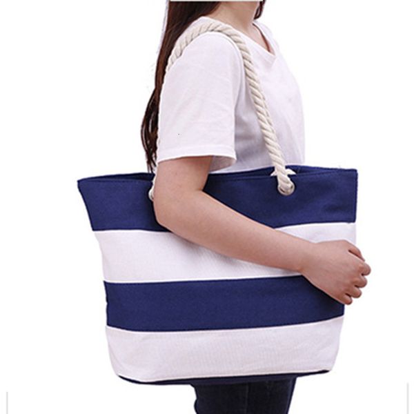 

evening bag's canvas handbag big striped shopping bag lagre capacity female casual hit color shoulder beach tote bags daily 230707