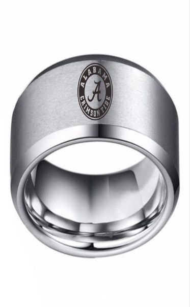 

alabama crimson tide whole stainless steel rings mix styles gifts for men women fashion jewelry party gifts wedding band brand2275365, Silver