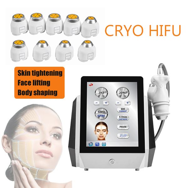 

portable hifu lifting facial wrinkle removal machine cryo hifu skin firming 2 years warranty