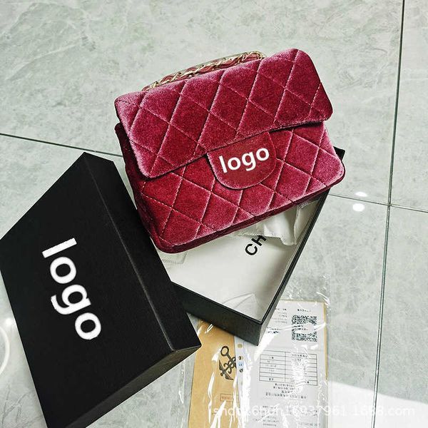 

small fragrant feng shui crystal velvet shoulder bags square fat man rhombus crossbody bag classic small square bag girl