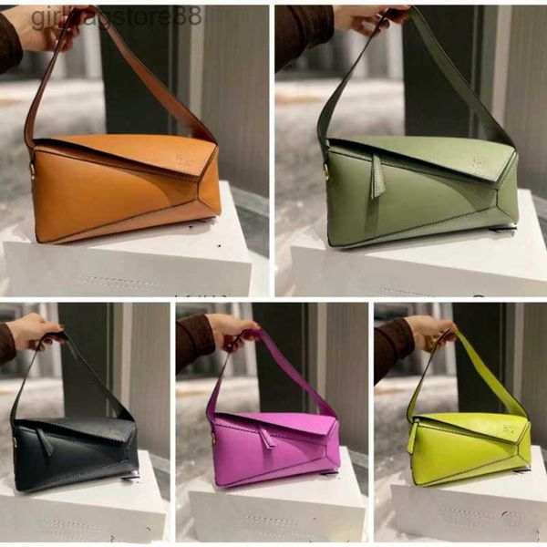 

cool hobo puzzles girl bag designer loewsbag bags geometry 2023 versatile one shoulder underarm women's splicing portable small square