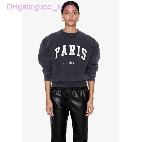 

sweatshirts ab letter paris women bing sweatshirt print wash snow black gray round bings neck cotton sweater designer pullover hoodie
