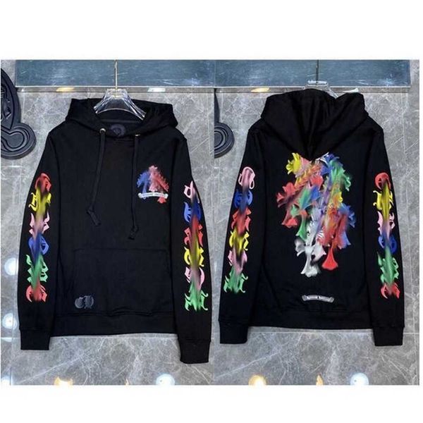 

fashion luxury mens jackets designer zipper sweatshirts heart horseshoe cross print brand ch hoodies women chromes coat casual pullover loos, Black;brown