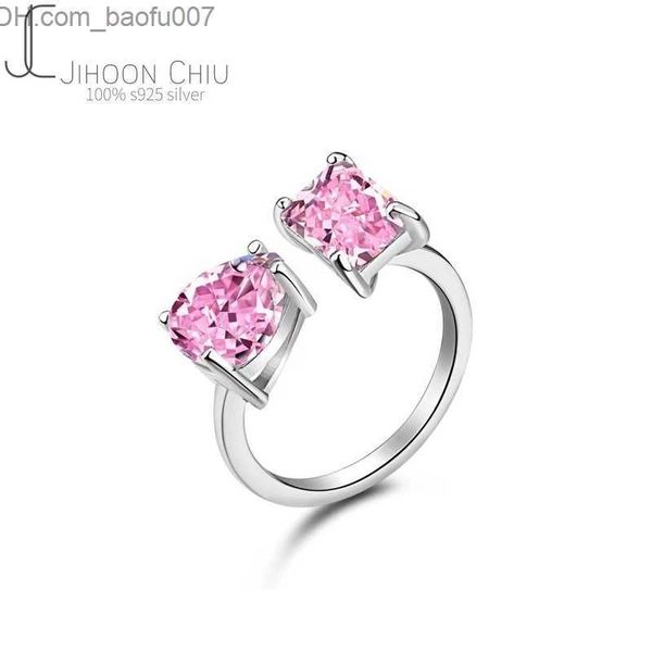 

wedding rings 100 925 sterling silver heart pear cut created gemstone wedding engagement open ring fine jewelry gift z230711, Slivery;golden