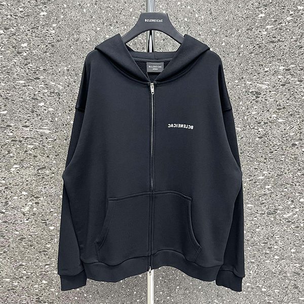 

men's hoodies & sweatshirts cardigan print letter designer hoodies, Black