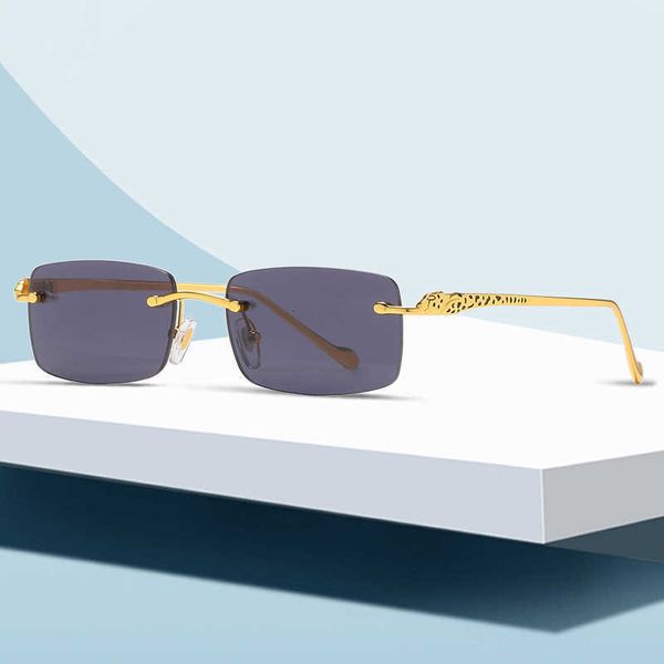 

fashion carti sunglasses new leopard head sunglasses men and women fashion personality optical frame can be equipped with myopia glasses ori, White;black