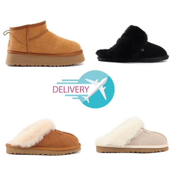 

2023 fashion boots designer fur slippers women slides sandals australia winter snow booties shoes classic mini ankle sneakers black warm whi