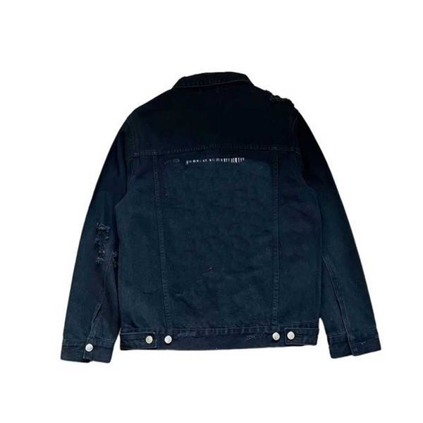 

mens jackets classic paris style denim jacket thin coat print letter casual stylist overcoat outwear kmw5 kmw5, Black;brown