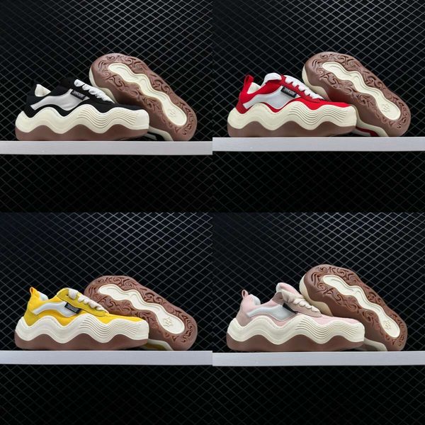 

designer shoe large wave shoes color matching thick sole heightening dad shoes bread dissolving wave shoes sandalwood 35-45