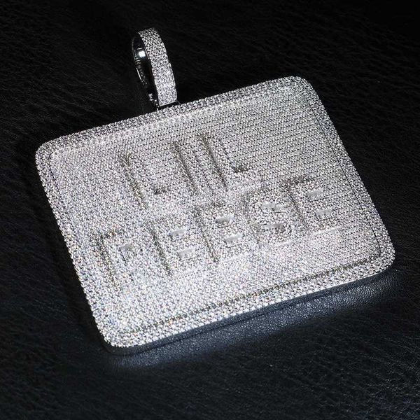 

custom hip hop jewelry 925 silver 10k 14k 18k gold moissanite diamond iced out men hiphop charms necklace pendant