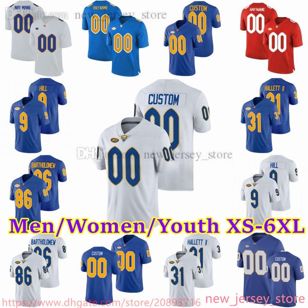 

2023 custom s-6xl ncaa pittsburgh panthers football jersey hammond jr. sibley jr. abanikanda devonshire royal kamara pickett dieffenbach fra, Black