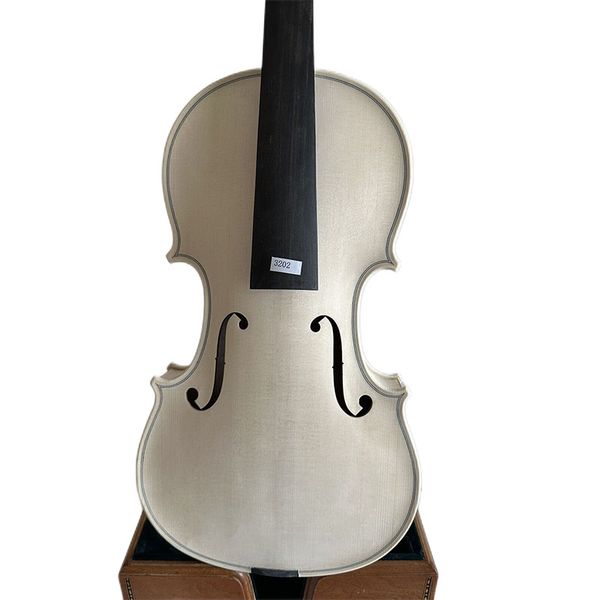 

master 4/4 violin in white 1pc flamed maple back spruce hand made k3202