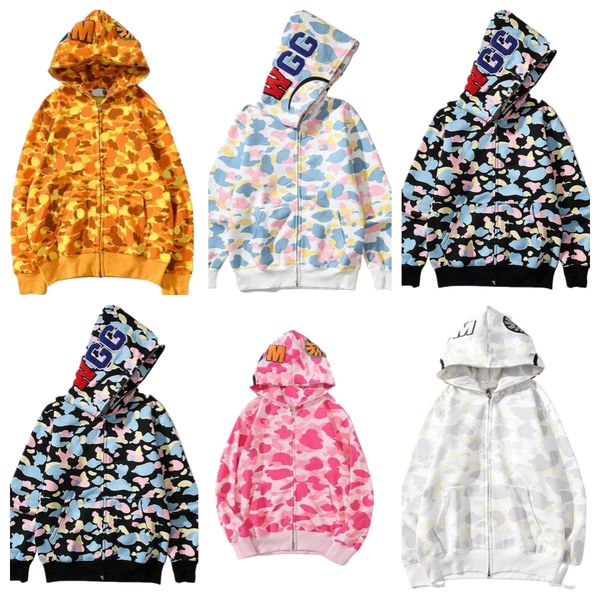 

men's hoodies sweatshirts sharks hoodie full zip up hoodies designer sweatshirts stylist cartoon hoodies fashion brand sweatshirt hoode, Black