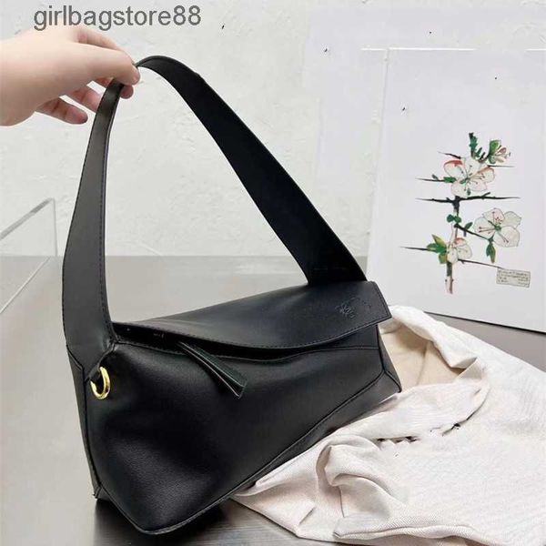 

designer 2023 underarm bag cool loewsbag bags geometry hobo versatile one shoulder puzzles women's splicing girl portable small square