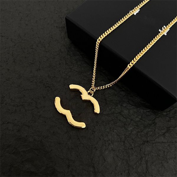 

20 style c-letter ccity gold cuban link chain pendant necklaces brand designer necklaces for women man party choker jewelry accessories 3215, Silver