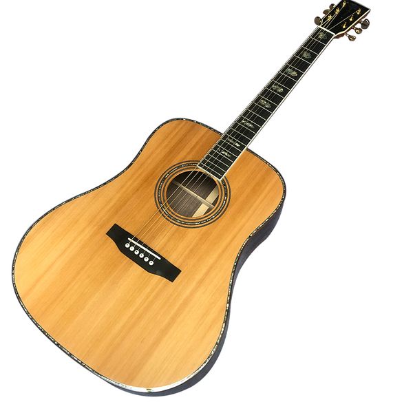 

2023 41 "d barrel solid wood profile black finger d45 series acoustic guitar