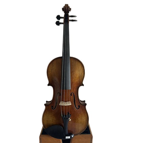 

4/4 violin guarneri model 1742 flamed maple back spruce hand carved k3191