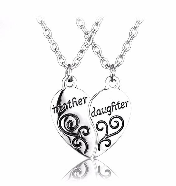 

love heart pendants necklace silver plated alloy pendant necklaces fashion jewelry mothers day gift8563528