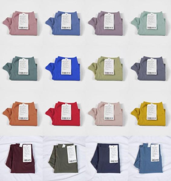 

lu designer legging pants naked feeling high waist sports pant women breathable workout seamless scrunch tight wear gym 3112485, Black