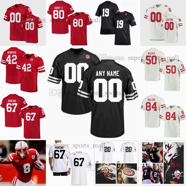 

ncaa nebraska cornhuskers college football jerseys piper schaller simonson stafursky williams jr. black buckley drew feist herbek newsom rob