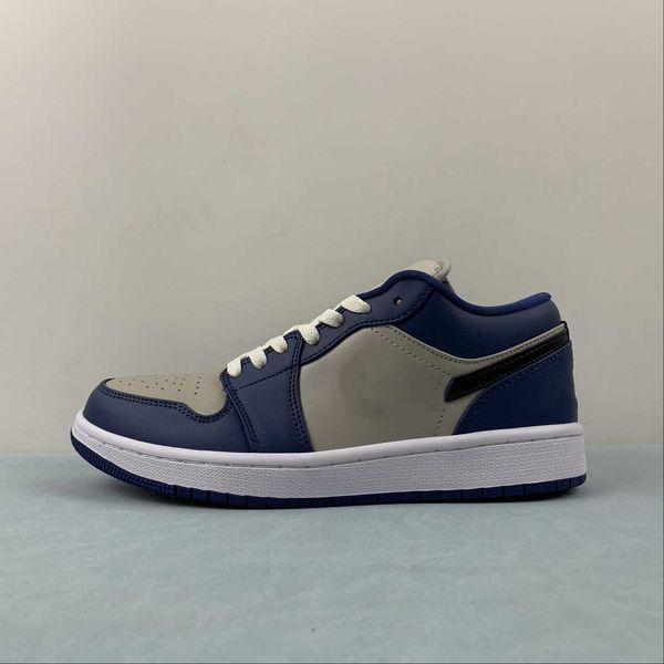 

basketball shoes 1s georgetown grey blue black jumpman 1 low og 2023 release outdoor sneaker sports with original box