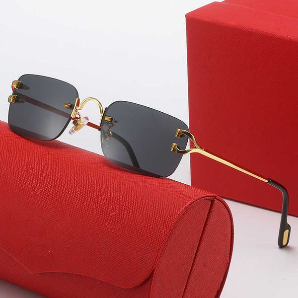 

fashion sunglasses new frameless square for men and women kajia y-shaped leg glasses optical frame 1cuc7, White;black