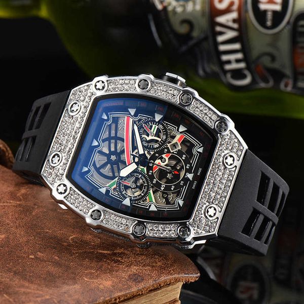 

wristwatches luxury custom bling iced out watches white gold plated moiss anite diamond watchess 5a replication mechanical fhmv, Slivery;golden