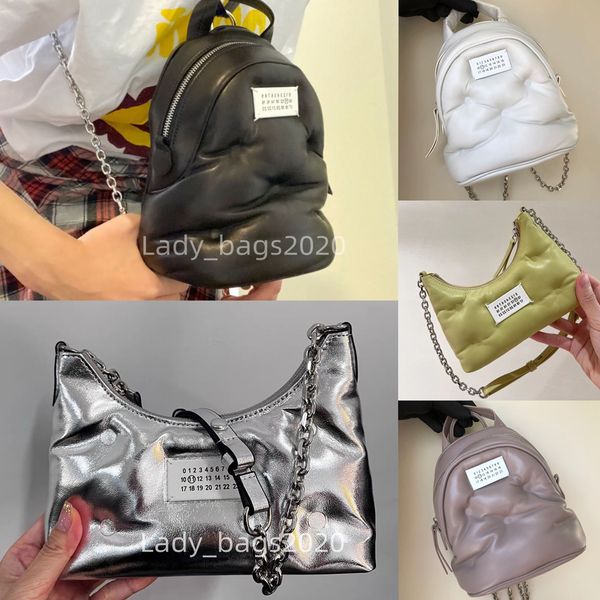 

mm6 backpack mairon bag mini cloud pillow bags underarm hobo handbag sheepskin women messenger chain strap shoulder niche design luxury desi