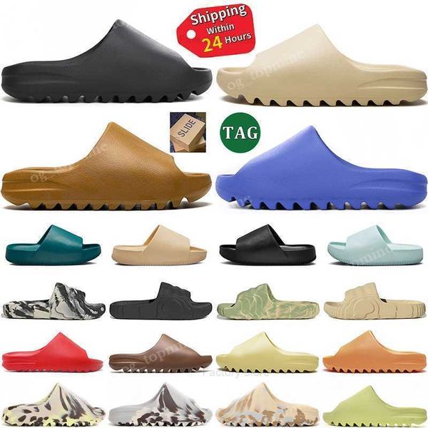 

designers slippers foam slide for mens womens sandals clog eva comfortable glow green soot onyx black bone resin desert sand pure slides sli