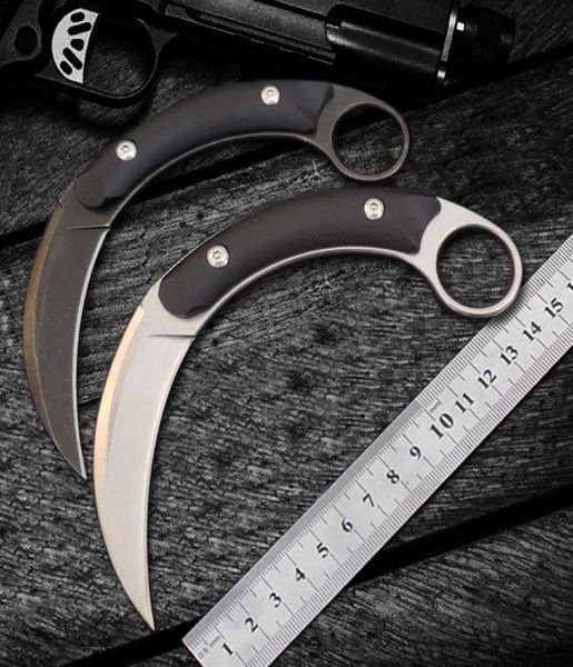 

outdoor self-defense tactical combat knives sharp d2 fixed blade cs go claw knife survival straight hunting pocket edc7607990