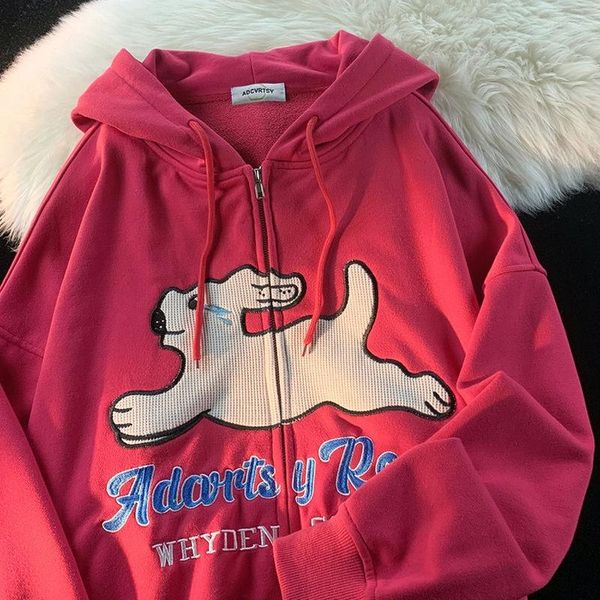 

style men's hoodies fashion 2023 y2k women man lovable animal pure and fresh oversized -selling ins cardigan sweater jacket, Black