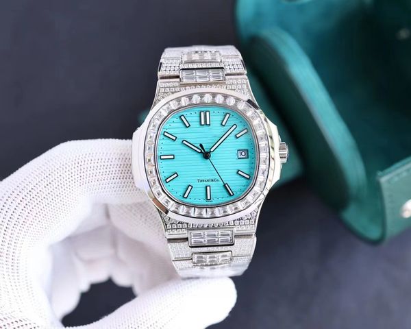

ppf factory v2 mens watch 40.5mm nautilus 5712/1a-001 blue dial sky moon phase watches power reserve workin cal.240 ps irm c lu mechanical
