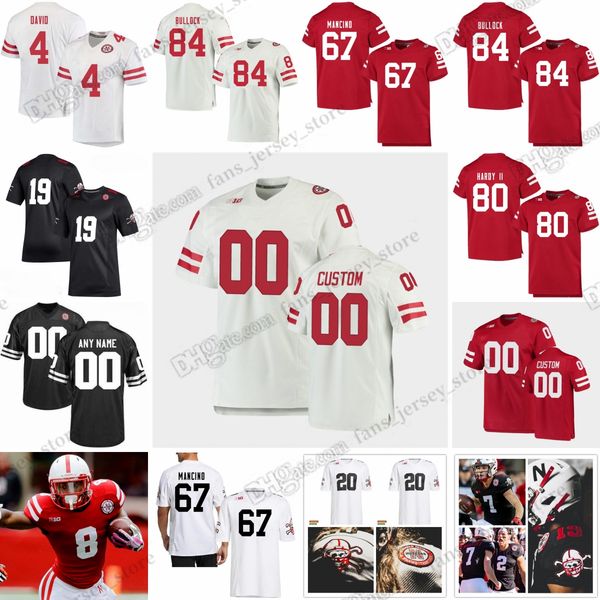 

ncaa s-6xl nebraska cornhuskers college football jerseys hausmann masker pauley purdy smothers synek torres allen buda bullock ervin jr. har, Black